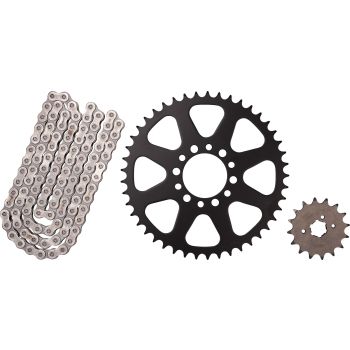 XW-Ring Kettensatz inkl. 16Z Ritzel, 45Z Kettenblatt, OFFENE RK520XRE-Kette mit 102 Gliedern, Hohlniet- und Clipschloss