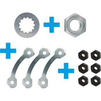 Ritzel- und Kettenblattbefestigung-Set, 11 teiliges Sicherungsblech/Muttern Set