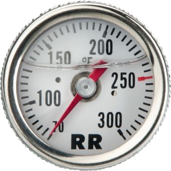 RR-Öltemperatur-Direktmesser RR23 mit weißem Ziffernblatt und FAHRENHEIT-Skala (70-300°F)