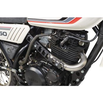Edelstahl-Krümmer inkl. Flansch, speziell für XT250 mit Marving- oder Bull-Endtopf Art. 91327/91324 passend, lackierfähig mit Auspufflack Art. 51016