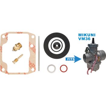 KEDO VM36 Vergaser-Rebuild-Kit (enthält Dichtungen, Düsennadel, Gemischregulierschraube, Schwimmernadel- Ventil, Clip, jedoch ohne Düsen)