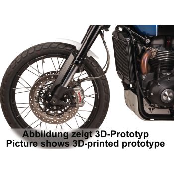 JvB-moto Kotflügel vorn (ABS unlackiert) Scrambler-Style, inklusive Halter/Gabelprotektoren