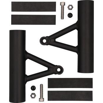 Alu-Lampenhalter, Aluminium schwarz, 1 Paar, GibbonSlap-Style (Wrenchmonkees)