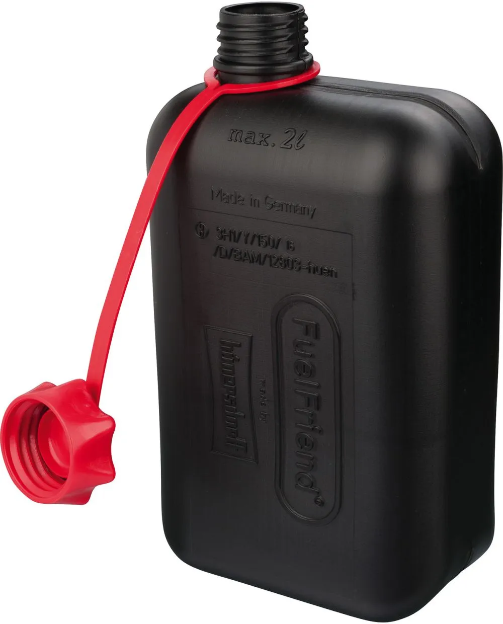 FuelFriend®-BIG max. 2,0 Liter - Klein-Benzinkanister Mini-Reservekanister + Premium-Auslaufrohr