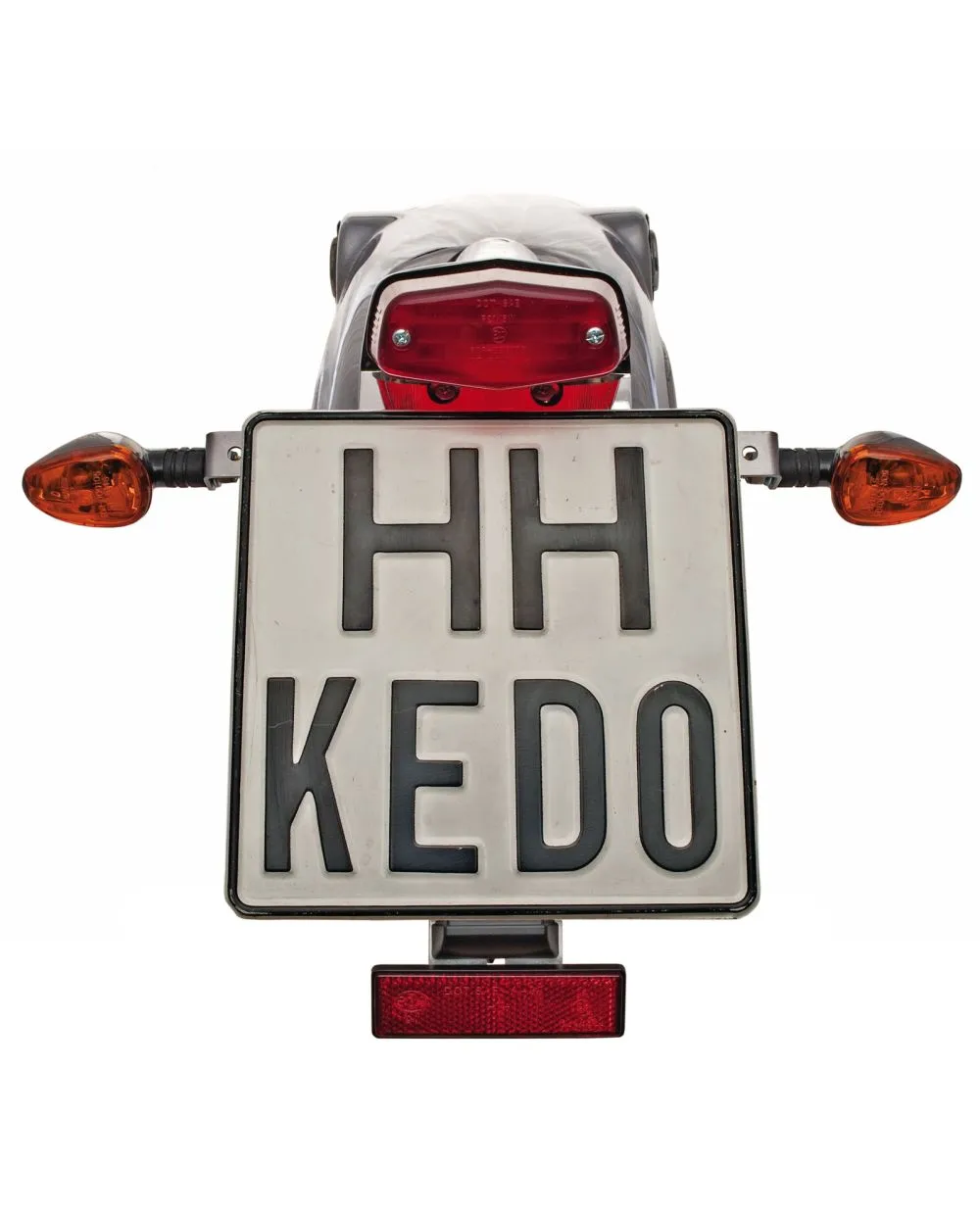 Hashiru Kennzeichenhalter Aus Stahl – Für Motorrad, 17.5 Cm Breit, Schwarz Pulverbeschichtet, Neigbar